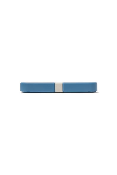 platte lunchbox XL met elastiek blauw - 80650087 - HEMA