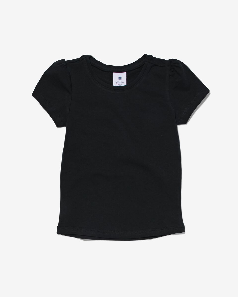 kinder t-shirt zwart - 1000018007 - HEMA
