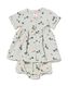 baby kledingset jurk en broekje mousseline bramen lichtgroen - 1000030968 - HEMA