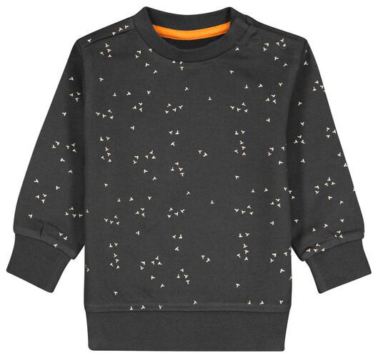 baby sweater donkergrijs donkergrijs - 1000028197 - HEMA