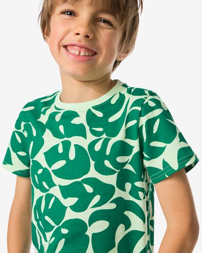 kinder t-shirt bladeren groen 134/140 - 30783958 - HEMA