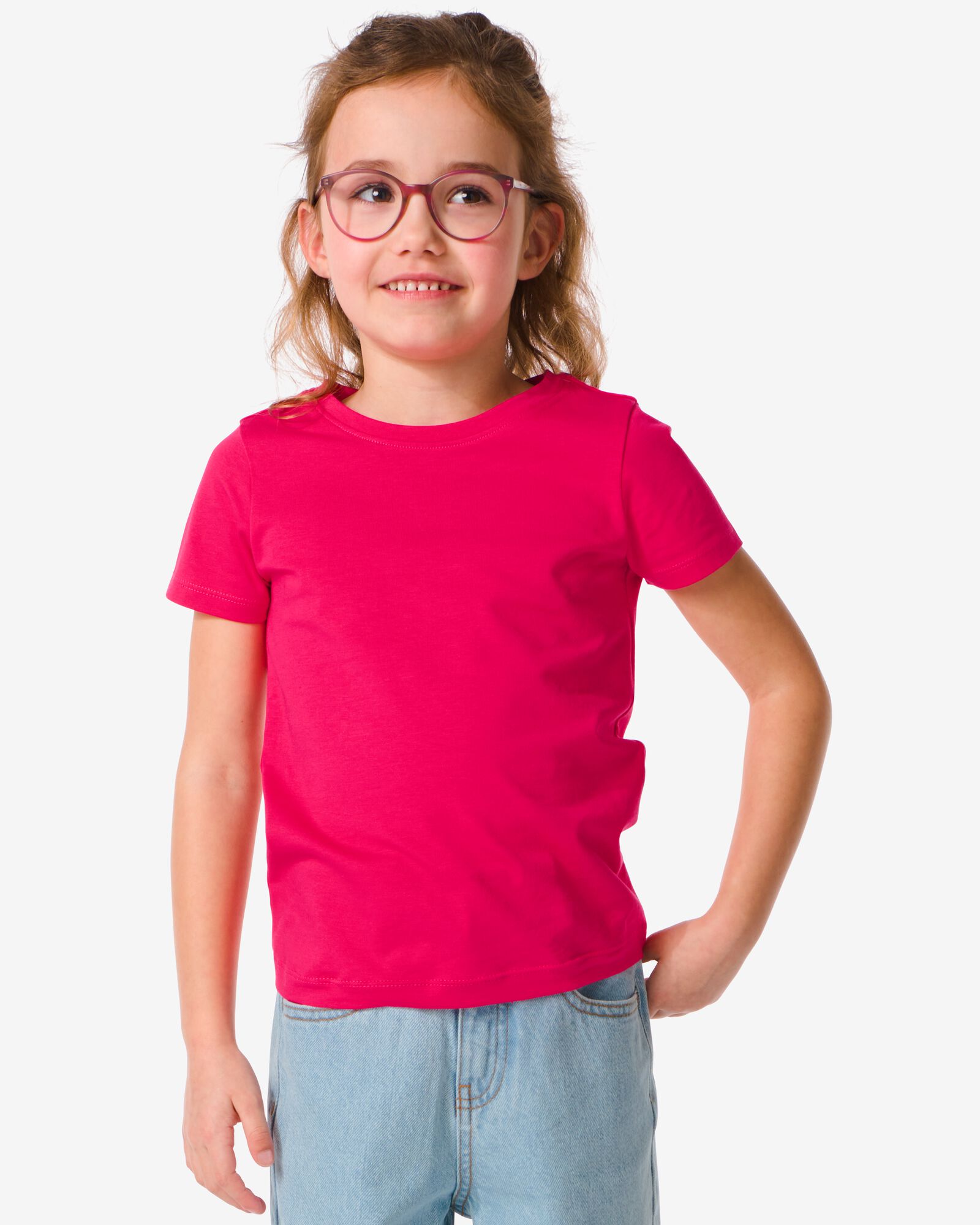 Image of HEMA Kinder T-shirt Biologisch Katoen Roze (roze)