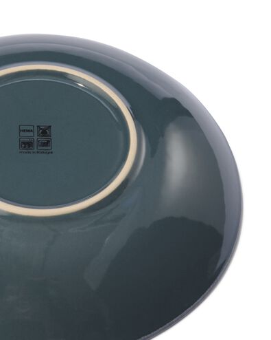 diep bord Ø23cm Porto reactief glazuur zwart - 9602031 - HEMA