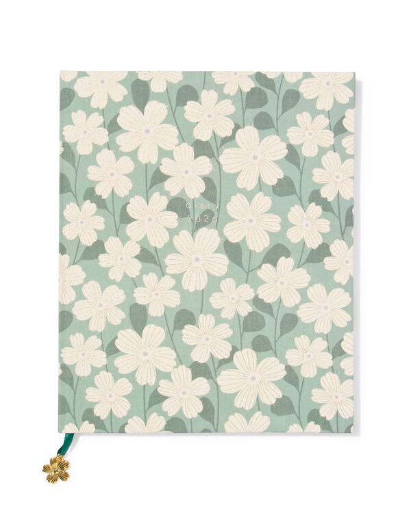 bureauagenda 2026 26x21cm textiel bloemen - 14500621 - HEMA