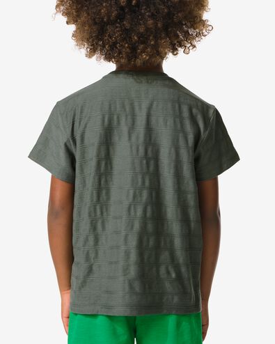 kinder T-shirt strepen donkergroen donkergroen - 30786225DARKGREEN - HEMA