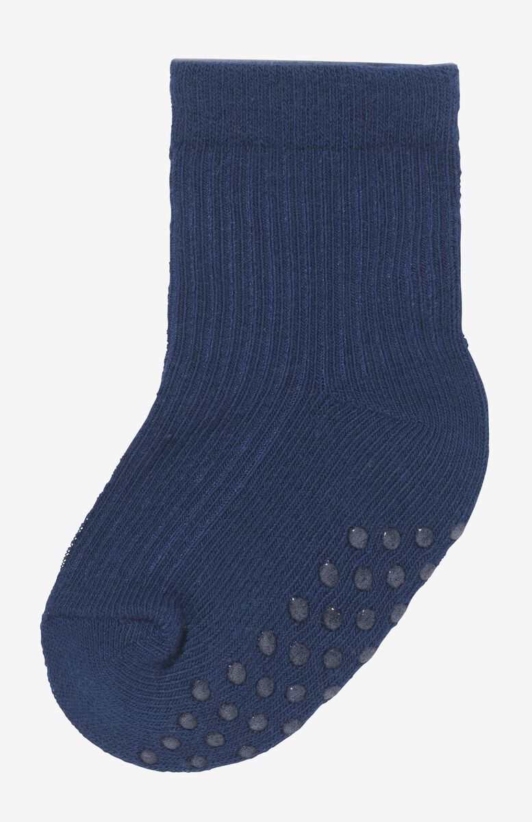 Charles Keasing gebroken Egomania baby sokken met katoen - 5 paar blauw - HEMA