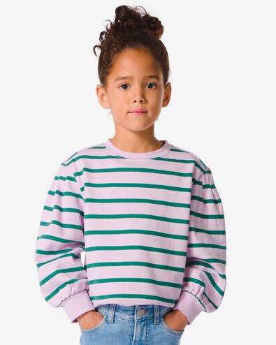 kindersweater met ballonmouw paars paars - 30832442PURPLE - HEMA