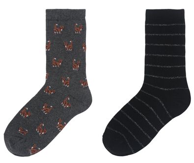 dames sokken met katoen en glitters - 2 paar - 4260311 - HEMA