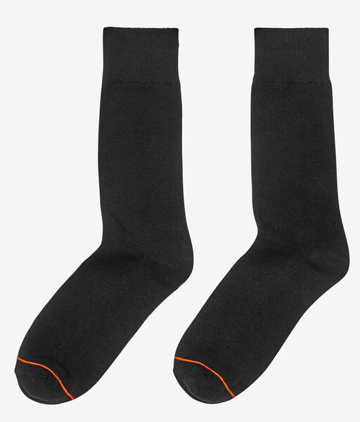 heren sokken warm feet - 2 paar zwart 43/46 - 4160327 - HEMA