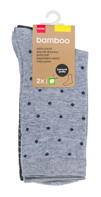 dames sokken met bamboe naadloos - 2 paar - 4230511 - HEMA