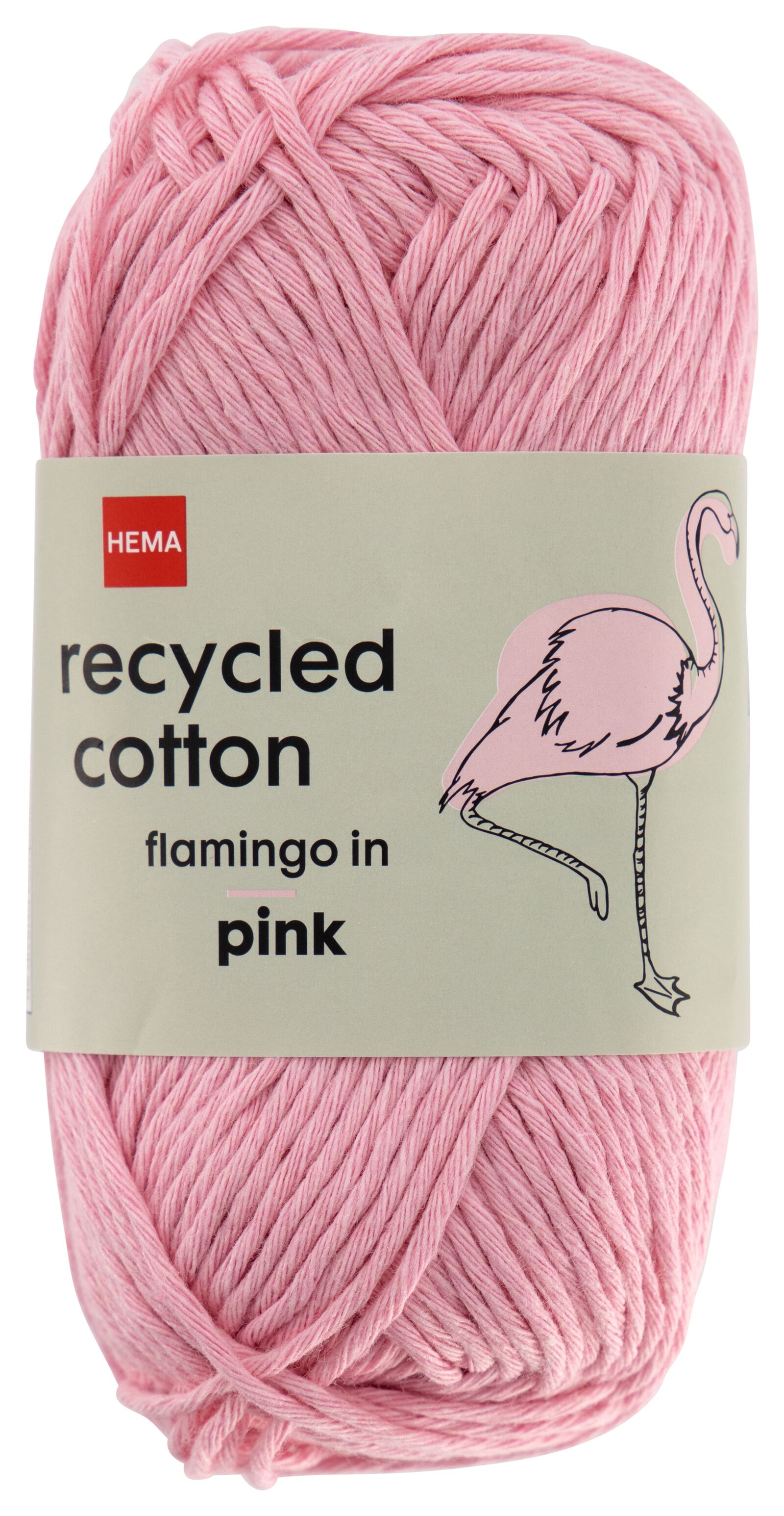 brei en haakgaren recycled katoen 85m roze roze recycled cotton - 1400244 - HEMA