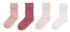 4-pak babysokken roze roze - 1000017552 - HEMA