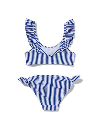 kinder bikini blauw 110/116 - 22264443 - HEMA