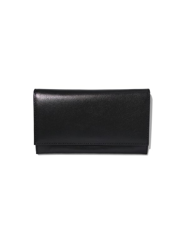 leren portemonnee 10x16.4 - RFID- zwart - 18120055 - HEMA