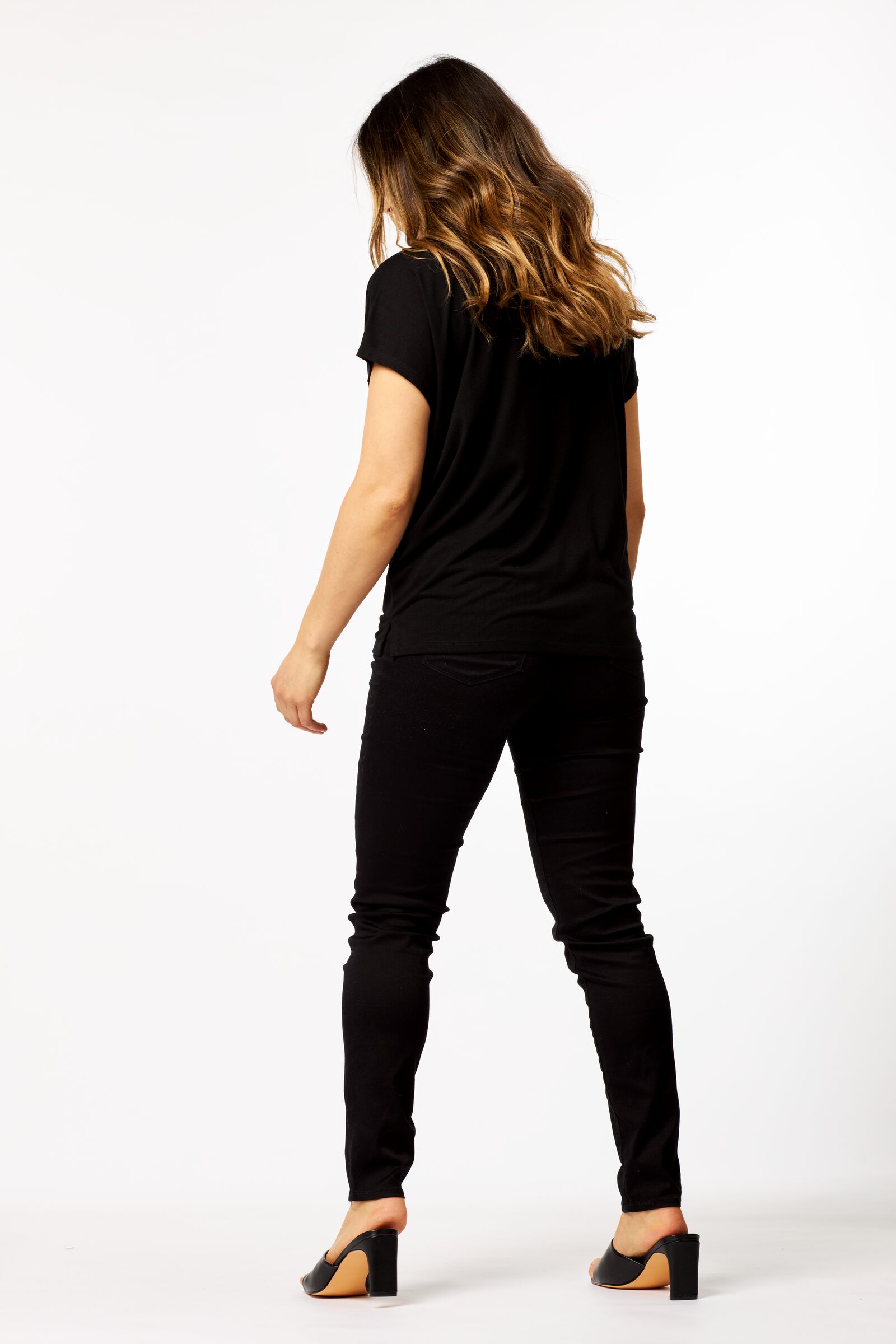 dames t-shirt zwart zwart - 1000023978 - HEMA
