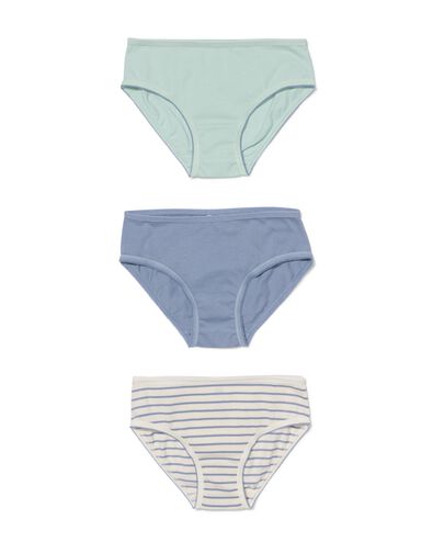 kinderslips katoen - 3 stuks blauw 110/116 - 19331233 - HEMA