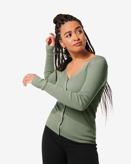 Dames Vest Rib Ornella Groen (groen)