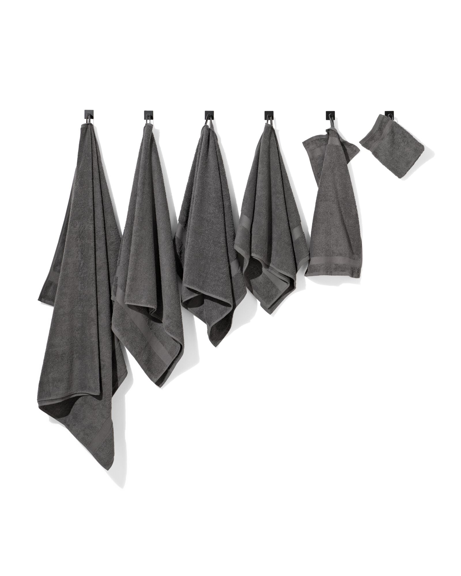 handdoek - 50 x 100 cm - zware kwaliteit - donkergrijs donkergrijs handdoek 50 x 100 - 5212602 - HEMA