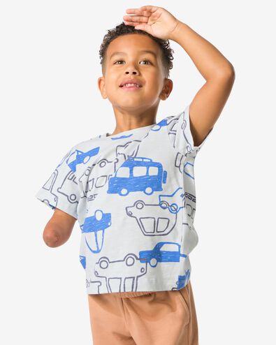 kinder T-shirt auto's lichtgroen lichtgroen - 30787411LIGHTGREEN - HEMA