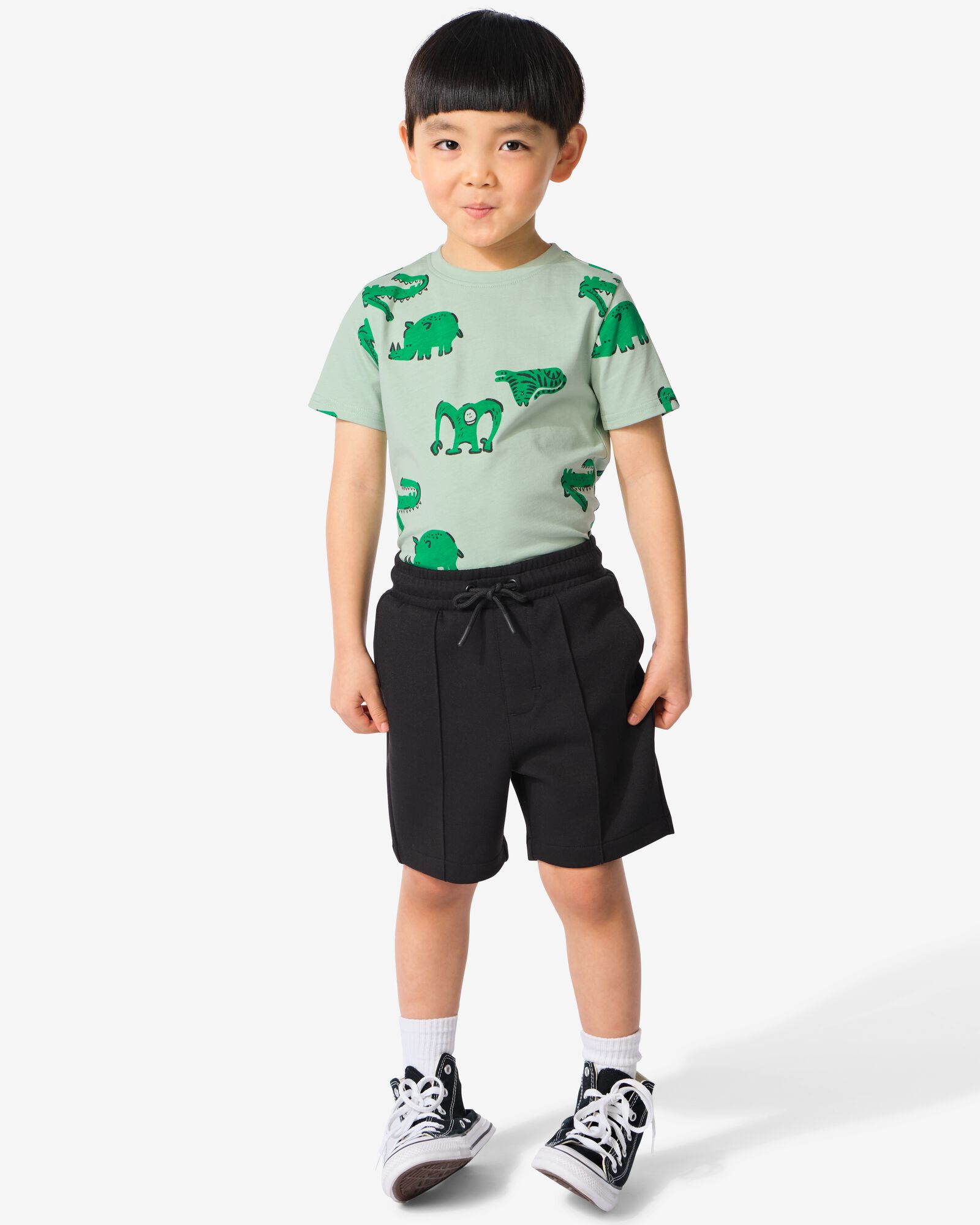 kinder korte broek zwart zwart - 30793302BLACK - HEMA