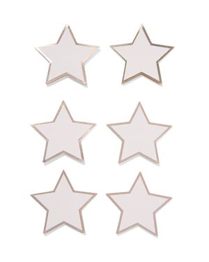 naamkaartjes sterren 10x10 - 6 stuks - 25640051 - HEMA