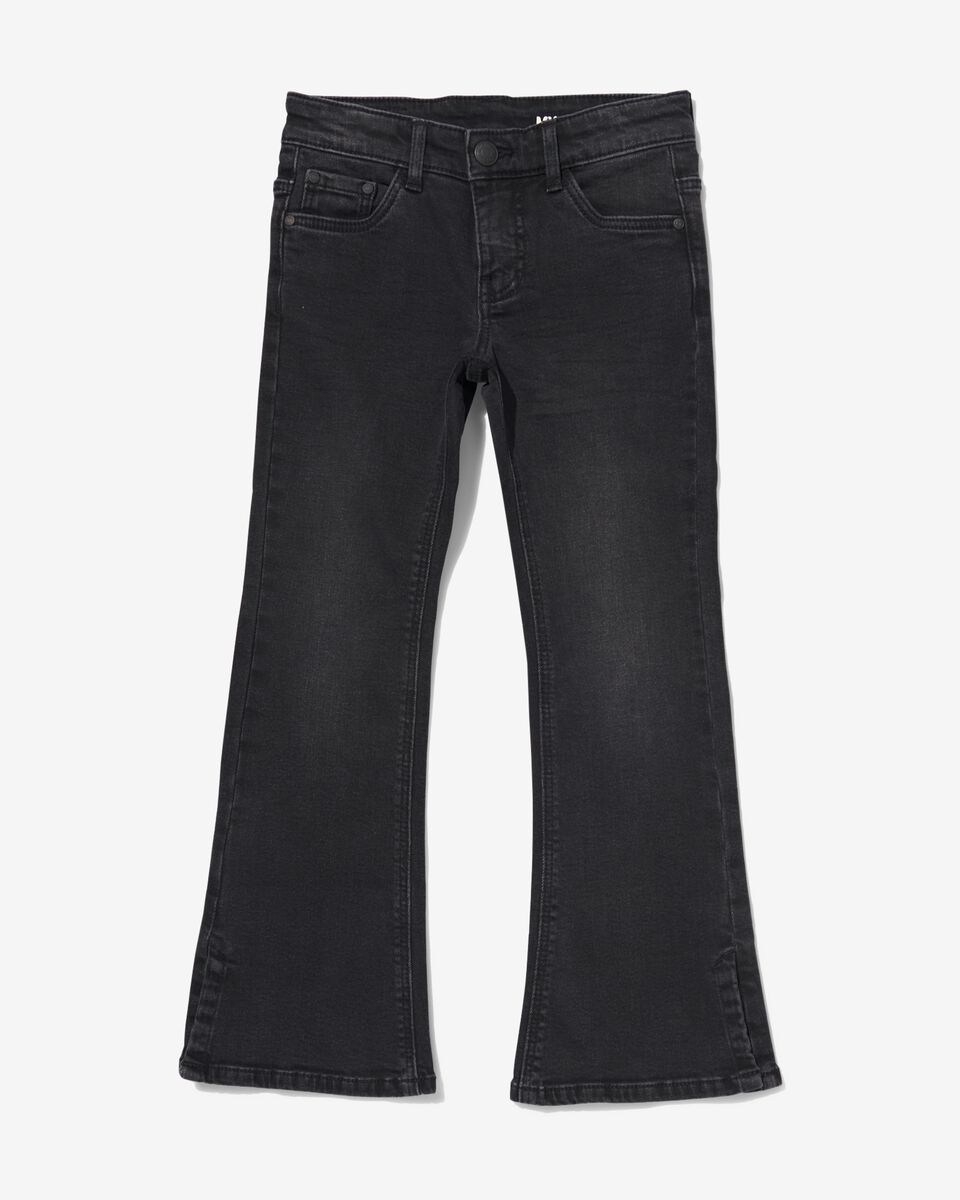 kinder jeans flared zwart - 1000031900 - HEMA