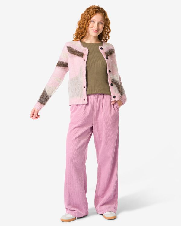damesbroek Lena corduroy lichtpaars lichtpaars - 36203460LIGHTPURPLE - HEMA