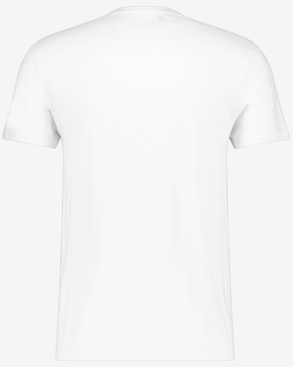 heren t-shirt regular fit o-hals - 2 stuks wit wit - 1000009943 - HEMA