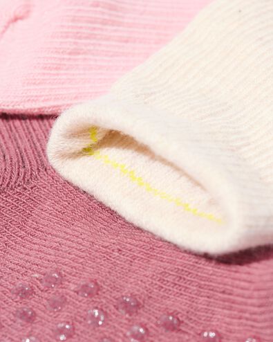 baby sokken met katoen - 5 paar roze 24-30 m - 4770345 - HEMA