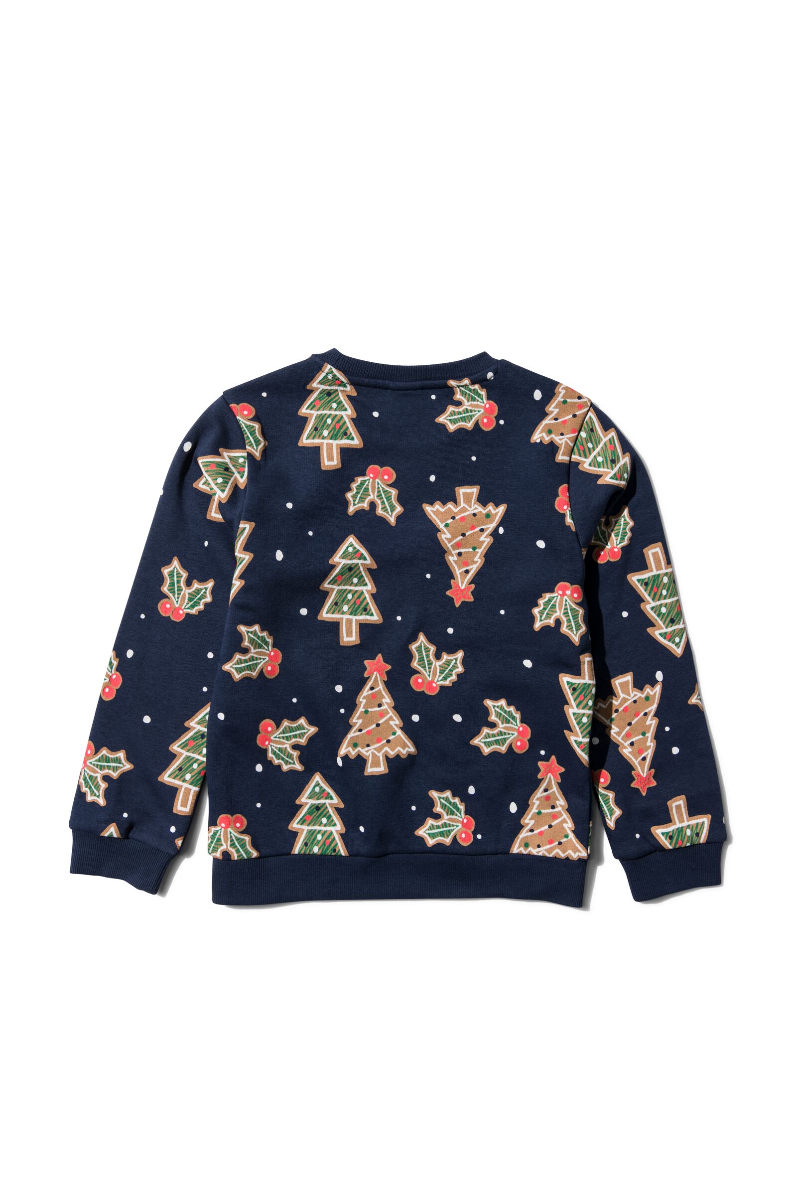 kinder sweater kerstbomen donkerblauw - 1000029536 - HEMA
