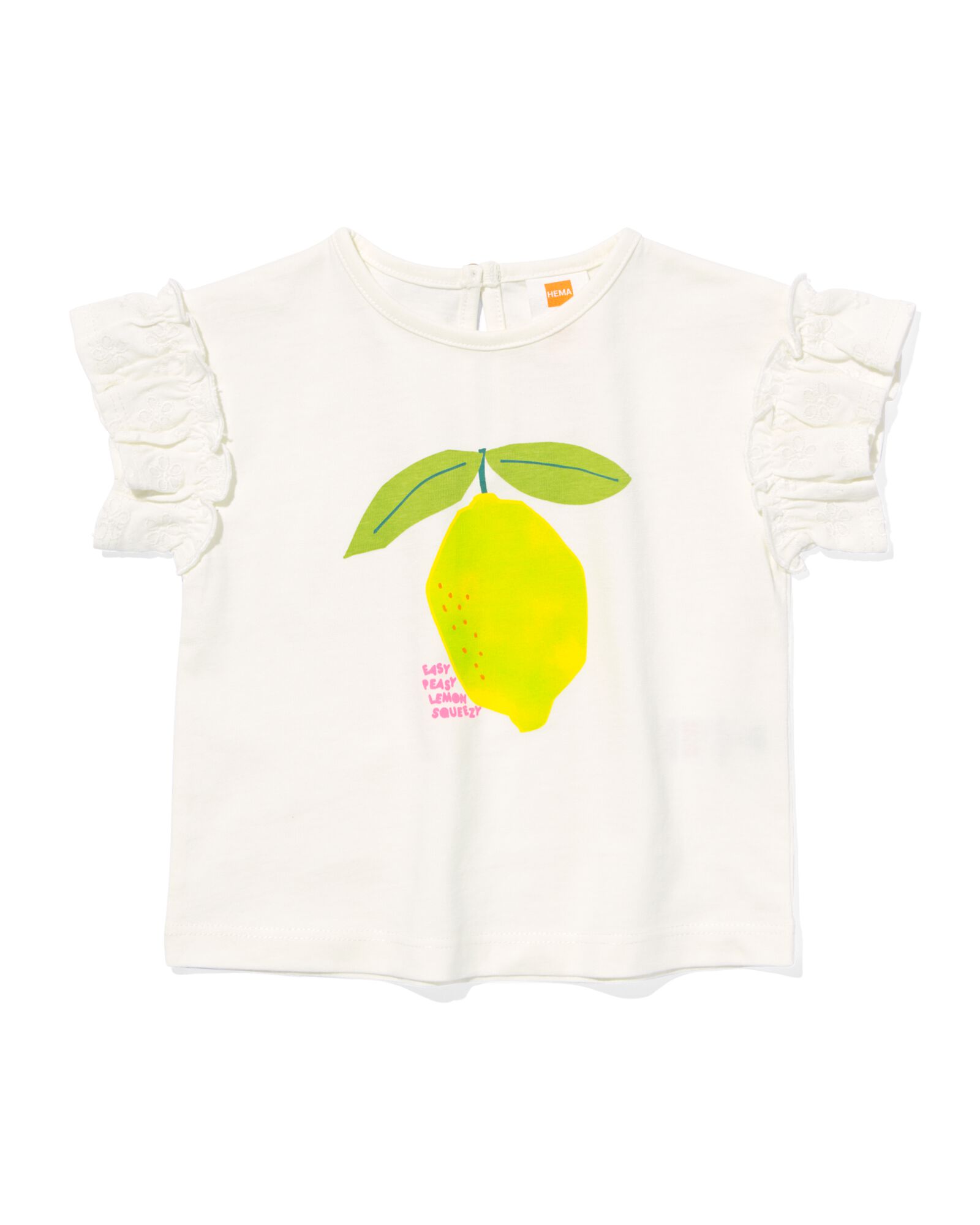 Image of HEMA Baby T-shirt Citroen Gebroken Wit (gebroken wit)