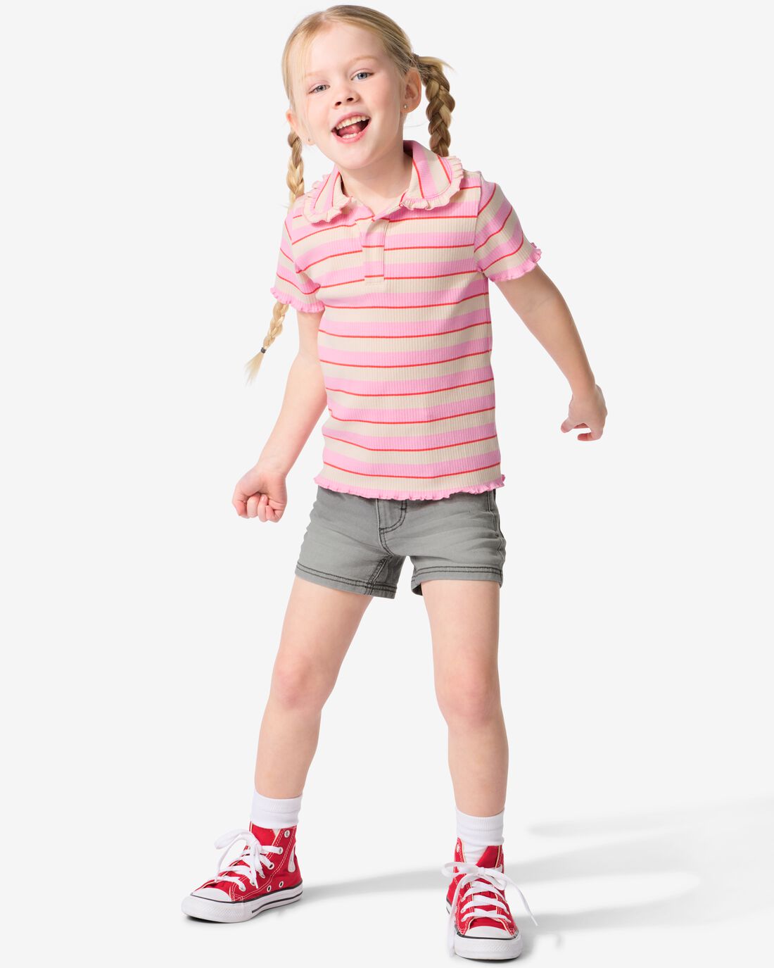 HEMA Kinder T-shirt Met Polokraag Roze (roze)