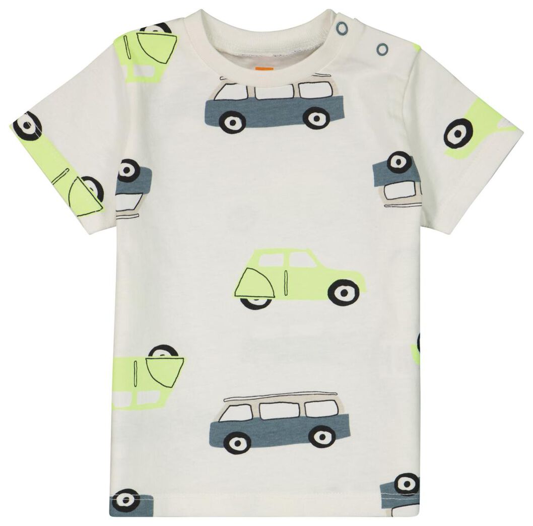 baby t-shirt bussen gebroken wit - 1000024079 - HEMA