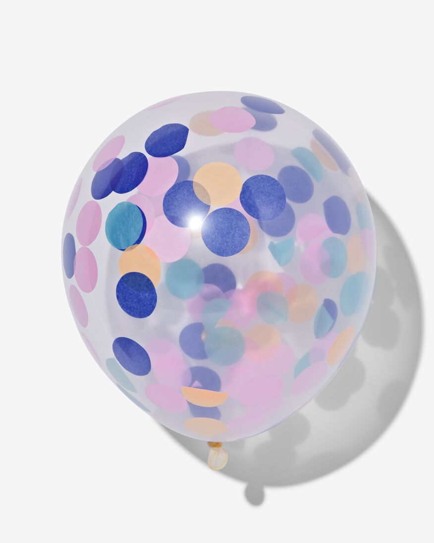 confetti ballonnen - 6 stuks -