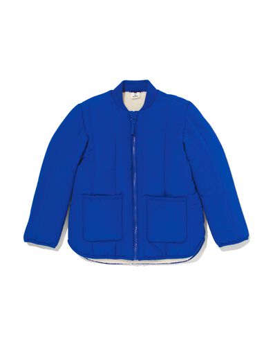 kinder gewatteerde jas doorgestikt blauw blauw - 30775708BLUE - HEMA