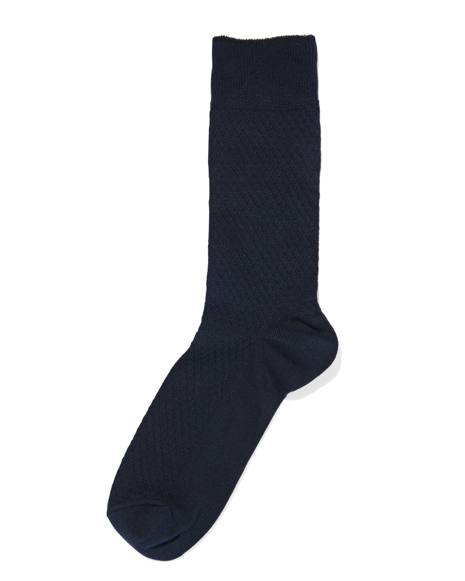Image of HEMA Heren Sokken Met Katoen Textuur Donkerblauw (donkerblauw)
