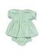 baby kledingset jurk en broekje mousseline strepen groen 86 - 33048155 - HEMA