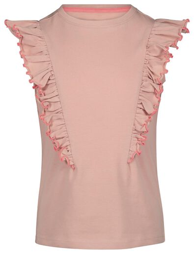 kinder t-shirt ruffle roze - 1000023276 - HEMA