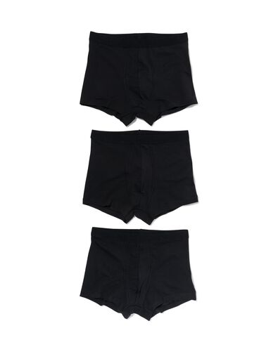 herenboxers kort - 3 stuks zwart zwart - 1000010253 - HEMA