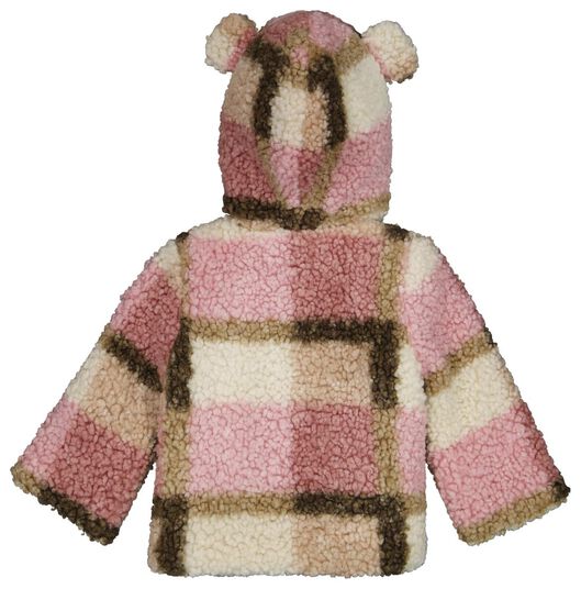 babyjas teddy met capuchon roze - 1000028190 - HEMA