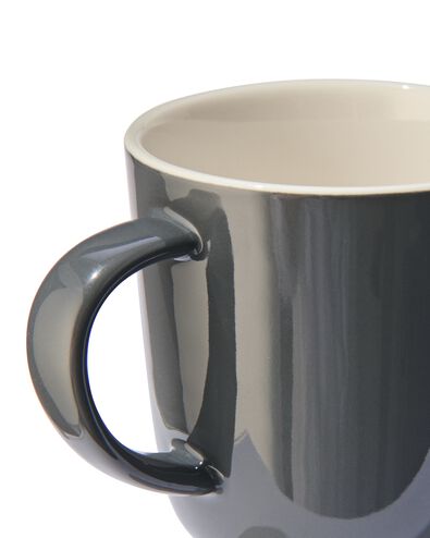 koffiemok 130ml Chicago new bone donkergrijs - 9680051 - HEMA
