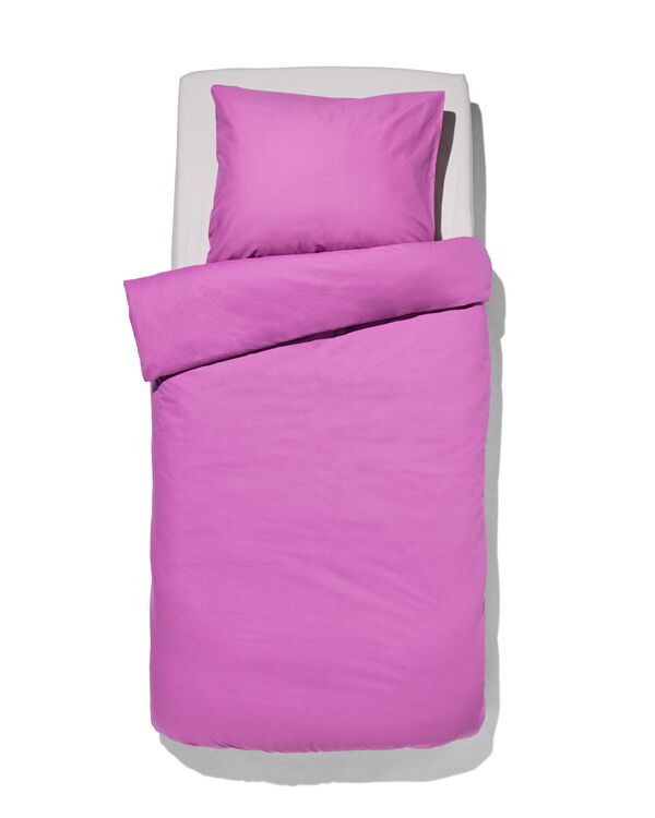 dekbedovertrek zacht katoen 140x200/220 violet  - 5750067 - HEMA