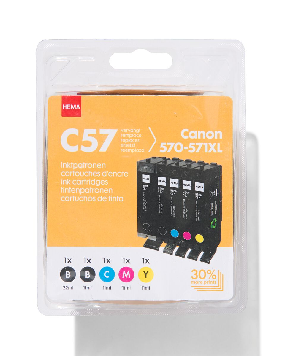 bewaker hardop spanning HEMA cartridge C57 voor de Canon PGI-570XL + CLI-571BCMYXL - HEMA