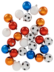 kerstballen plastic voetbal - 44 stuks - 25290208 - HEMA