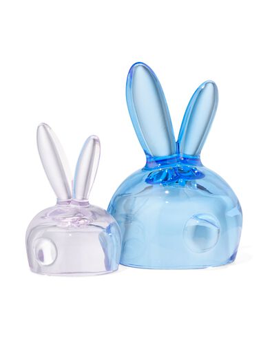 konijn 15cm glas blauw - 25830078 - HEMA
