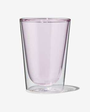 Goot Mathis Fluisteren dubbelwandig glas 350ml roze - HEMA