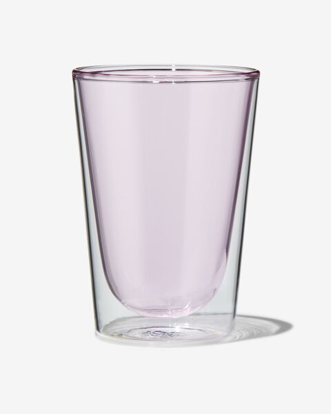 herinneringen Almachtig exotisch dubbelwandig glas 350ml roze - HEMA