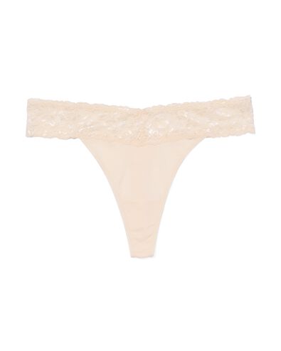 damesstring katoen met kant lichtroze lichtroze - 19620903LIGHTPINK - HEMA