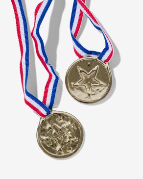 Medaille Ver weg kleinhandel uitdeelcadeautjes medailles - 8 stuks - HEMA