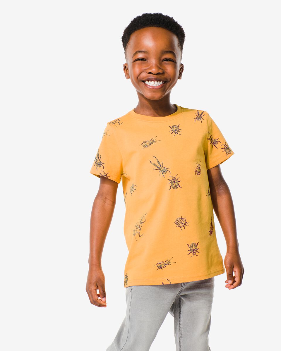 kinder t-shirt insecten geel geel - 1000030678 - HEMA